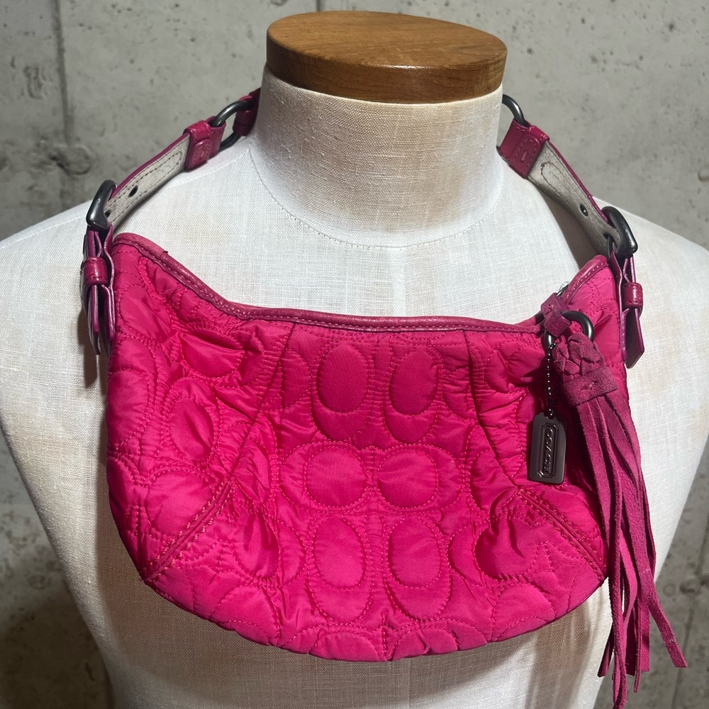 Coach Vintage Quilted Pink monogram handbag